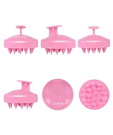 Heeta Hair Scalp Massager Shampoo Brush 2 Pack - Green & Rose Pink | Soft Silicone for Wet and Dry Hair Detangling - Buy Online on GoSupps.com