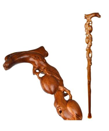 Solid Wood Crutches Disabled&Elderly Lightweight Non Slip Solid Walking Stick Hiking Sticks/Walking Poles for Balance Mobility Aid A Practical Elegant