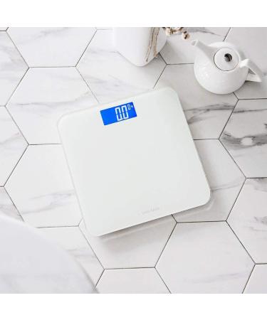 Innotech Digital Bathroom Scale - Easy-to-Read Backlit LCD - White - Buy Online on GoSupps.com