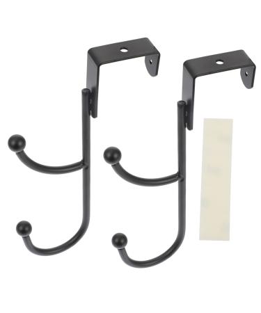 PRETYZOOM 2pcs No-Punching Creative Hanging Clothes Home for Hooks Punch- Door Multipurpose Bathroom Back