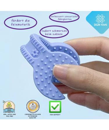 Bite Tube Baby Set - 4 Food-Grade Silicone BPA-Free Teething Tubes with Cleaning Brush | Hohle Bite Tubes for Babies | Safe & Soothing Bite Rings - Buy Online on GoSupps.com