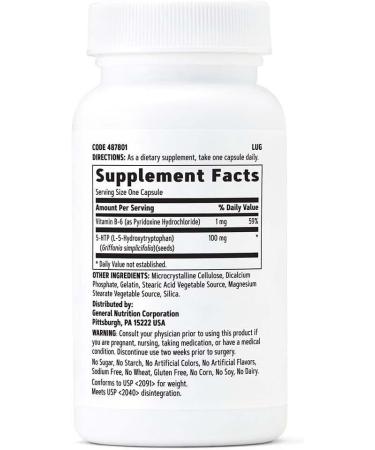 GNC 5-HTP 100mg | 30 Count - Enhance Mood & Support Sleep | Buy Internationally - Buy Online on GoSupps.com