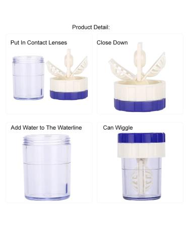 Contact Lens Cleaner - Manual Plastic Washer for Safe & Easy Lens Cleaning | Blue - Buy Online on GoSupps.com