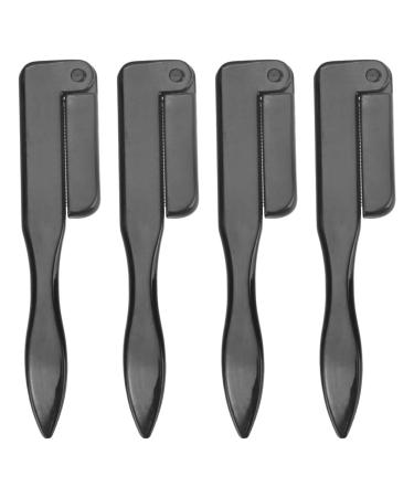 Minkissy 4 pieces of eyelash comb combs for eyelash brushes brush to shape the eyebrow little brush for eyebrow make-up mascara thin tool steel make-up brush stk