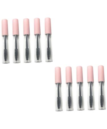 Healeved 10 Pcs Mascara Tube Lash Applicator Makeup Mascara Makeup Sample Jars Pink Lip Gloss Abs Filling 1 g (Pack of 1) Pinkx2pcs