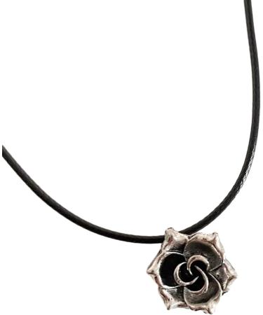 Buy Oralgo's Colorful Flower-Shaped Necklace | Irregular Sun Trailer | Black Rope Collarbone Chain - Stylish Leather Cord Alloy Jewelry - Buy Online on GoSupps.com