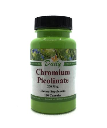 Daily's Chromium Picolinate (Trivalent 200 mcg 100 Vegetarian Capsules)