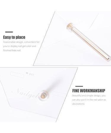 Premium Nail Art Display Stand | White Acrylic Polish Holder - Perfect for Gel Manicure Showcase (15x11.2cm - Buy Online on GoSupps.com