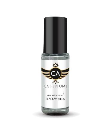 CA Perfume Impression of Black Vanilla Unisex Perfume Oil Floral Scent Long Lasting Fragrance for Women and Men Travel Size Mini Perfume Sample TSA Ready Body Oil Roll-on 0.14 Fl Oz 4ml