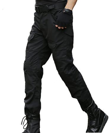 JOYASUS Tactical Pants - XL Black BDU Paintball & Airsoft Pants with Knee Pads | Multi-Pocket Duty Pants for Men - Buy Online on GoSupps.com