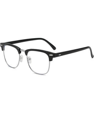 2022 Anti-blue light glasses for men and women anti-eyestrain glasses for students computer reading gaming glasses Bright black silver - Buy Online on GoSupps.com