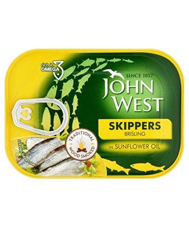 John Skippers West Wood Sprats Fum s dans Le Tournesol 106G D'Huile - Paquet de 2