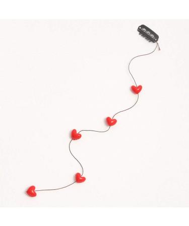 Handmade Streamline Hair Extensions Set with Love Heart Bead - Set of 3 Hair Clip Pins for Women - Buy Online on GoSupps.com