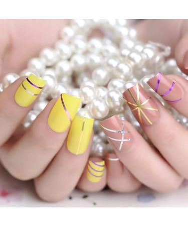 10pcs Mixed Colors Striping Tapes Line Adhesive Sticker Nail Art Tips Decorations Manicure Tool Diy Nail Art Accessories For Women Ladies - Buy Online on GoSupps.com