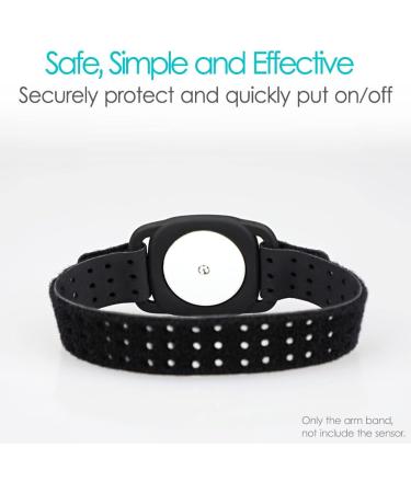 Mesh Breathable DiaBelt Sensor Cover for Freestyle Libre 1 & 2 - Large Black Armband for Diabetic Men and Women - No More Adhesive Patches - Pack of 1 - Buy Online on GoSupps.com