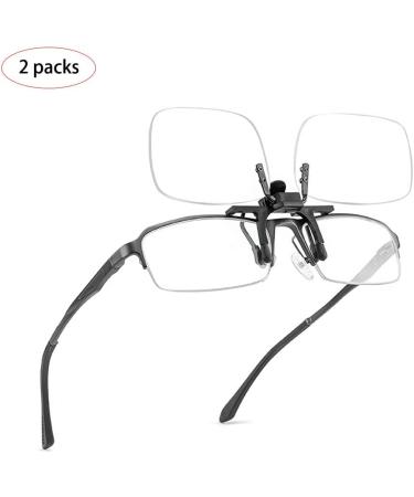 HHCC Transparent Glasses with Clip-On - +1.00 to +3.50 Diopters for Outdoor Driving | 2 Pack Fishing Glasses - Buy Online on GoSupps.com