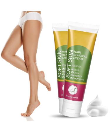 LOPHE 2 PCS Cr me D pilatoire Sans Douleur - Zones Intimes Bikini Visage & Corps - Formule Hypoallerg nique Sans Irritation - Sans Paraben Vegan Cruelty Free - pilation Lisse Longue Dur e
