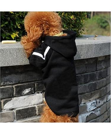 Ducomi 100% Cotton Dog Sweatshirt | Warm Monochrome Coat for All Breeds | Sizes XS to 9XL (Black 2XL) - Buy Online on GoSupps.com