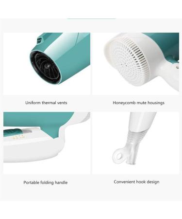 Hair Dryer Powerful Hair Dryer Travel Folding Hair Dryer House Dryer Hair Dryer Student Bedroom Hot and Cold/Green (Green) - Buy Online on GoSupps.com