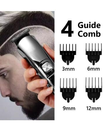 Buy 6 In 1 Waterproof Electric Hair Clippers for Men - Professional USB Rechargeable Hair Cutter & Beard Trimmer - Black - Buy Online on GoSupps.com