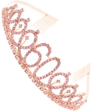 Minkissy Birthday Crown 60th Rhinestone Birthday Tiara with Comb Crystal Princess Tiara Headband for Birthday Party(Rose Gold) - Buy Online on GoSupps.com