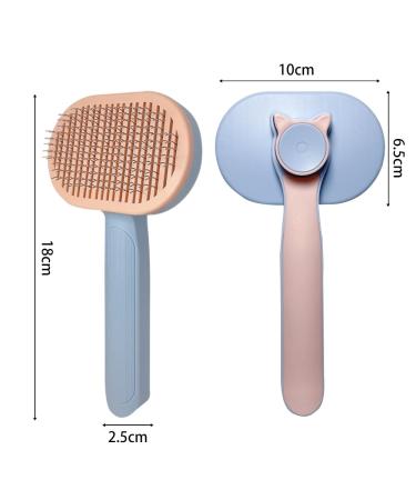 Self-Cleaning Cat Brush | Long & Short Hair Pet Brush for Loose Fur & Dirt | Green Color - Buy Online on GoSupps.com