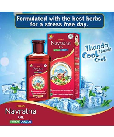 Emami Himani Navratna Ayurvedic Herbal Hair Oil 500ml - Best Cooling Formula for Healthy Hair - Buy Online on GoSupps.com