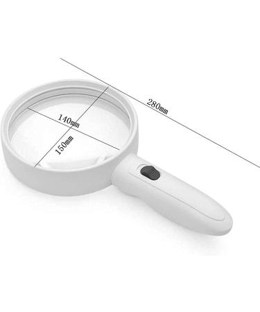Spacmirrors Magnifying Glass Large Diameter Handheld Magnifying Glass with 3 LED Lights 1 Purple Light- 150mm Diameter-6x Distortion-Free Lens for Seniors Magnifier - Buy Online on GoSupps.com