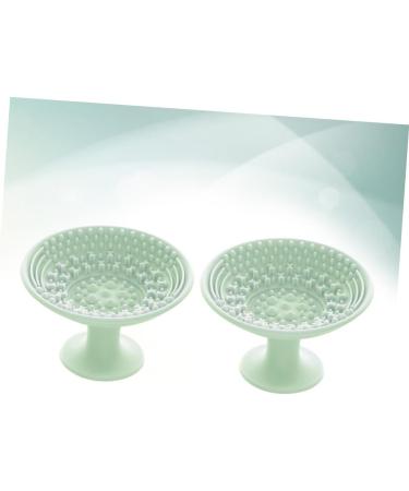 HOMSFOU 2pcs Hair Brush Cleaner Brush Cleaning Plate Brush Cleaning Pad Makeup Cleaner Detergent Makeup Brush Scrub Board - Buy Online on GoSupps.com