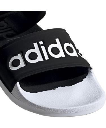 adidas Adilette Sandal Core Black/White - Size 12 Women/11 Men | Unisex-Adult - Buy Online on GoSupps.com