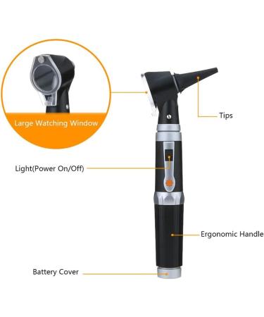 Ohyas Professional Otoscope Diagnosis Kit - LED Portable Ear Cleaner for Family Doctors & ENT Care - 8 Point Endoscope - Ships Internationally - Buy Online on GoSupps.com