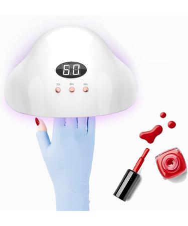 Arqumi UV Gel Nail Lamp Dryer Protection Gloves - 2 Pairs | Gel Manicure Fingerless Anti-UV Gloves for Nail Art - Cyan - Buy Online on GoSupps.com
