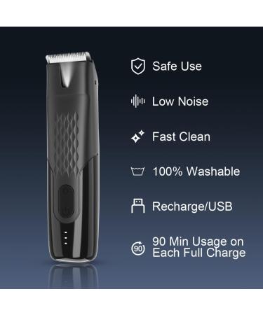 Groin Hair Trimmer for Men - Electric Ball Trimmer with LED Light Waterproof Grooming Kit & Ceramic Blades - Buy Online on GoSupps.com