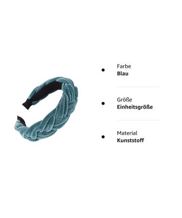 MIRRAY Rockabilly Fashion Velvet Braid Hairband for Women - Trendy Summer Blue Headband for Girls - Buy Online on GoSupps.com