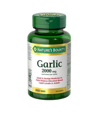 Nature's Bounty Garlic 2000mg 200 Tablets - Buy Online on GoSupps.com