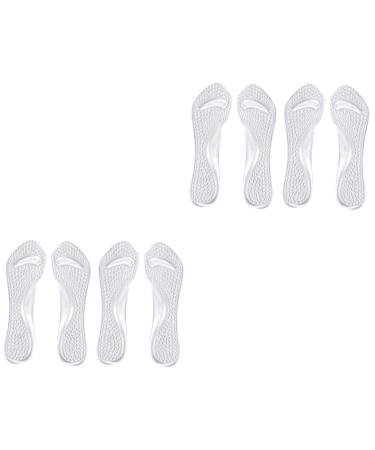 NOLITOY 4 Pairs Non-Slip Massage Mat Gel Shoes Pads Comfortable Shoes Insoles High Heel Insoles Gel Pad Cushion Shoes Inserts High Heel Gel Insoles Non-Slip Foot Arch Support Lady Shoe Pad