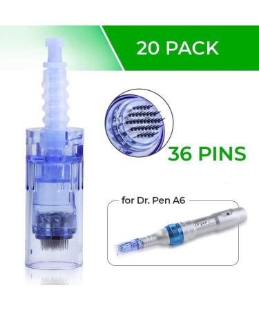 Dr. Pen Ultima A6 Replacement Cartridges - (20 PACK) - 36 Pins Bayonet Slot - Disposable Replacement Parts - Buy Online on GoSupps.com
