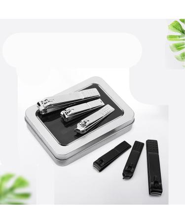Nail Clippers Set Manicure Pedicure with Built-in Nail File Professional Nail Clippers Set 3 Pieces Ladies and Man Silver - Buy Online on GoSupps.com