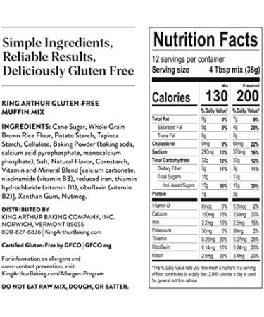 King Arthur Baking Company Gluten Free Muffin Mix Vanilla Base Kosher One 16 oz (454 g) Box - Buy Online on GoSupps.com