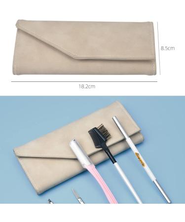 Anoudon 5-Part Eyebrow Set - Stainless Steel Tweezers Scissors Brushes Razor & Pencil | Travel Case Included | Perfect for Men & Women - Buy Online on GoSupps.com