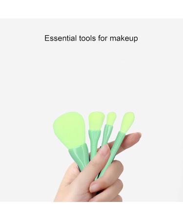 Premium Green Makeup Brushes Set - Soft Hair Blusher Powder & Eyeshadow Tools | Cosmetic Brush Collection for Flawless Makeup Application - Buy Online on GoSupps.com