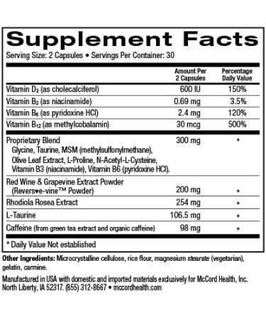 Olivamine EnergyBoost - 60 Capsules with Taurine Rhodiola Vitamin B12 & Olive Leaf Extract for Enhanced Energy & Focus - Buy Online on GoSupps.com