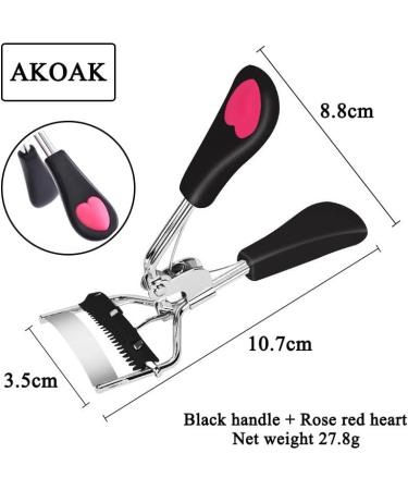 AKOAK Stainless Steel Eyelash Curler - Heart Handle Curling Clip for Perfect Lashes | Best Makeup Tools for Women | International Shipping Available - Buy Online on GoSupps.com