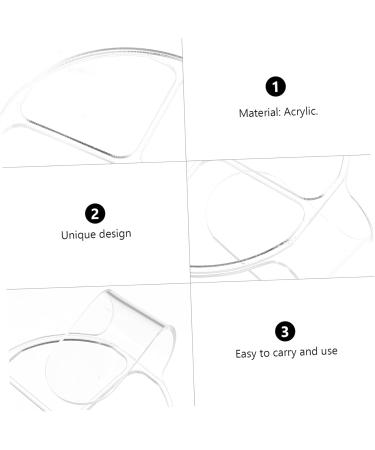 Palette de Maquillage Acrylique Transparente Plateau Mixeur Portable Compartiments avec Poign e Ergonomique pour Fond de Teint L vres et M lange Pr cis des Couleurs Outil - Buy Online on GoSupps.com