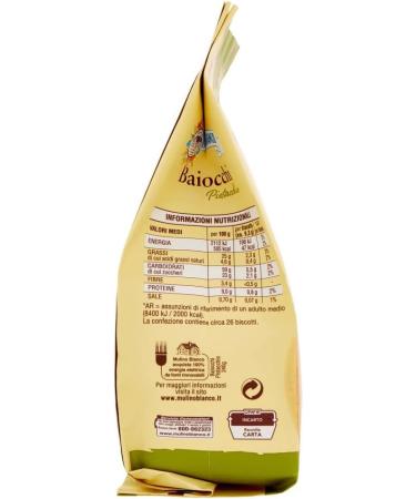 Italian Gourmet ER Mulino Bianco Baiocchi Pistacchio Set of 6 Pistachio and Shortcrust Pastry Biscuits Ideal for Breakfast or Snack Palm Oil Free 240 g + Italian Tomato Pulp Box 400 g - Buy Online on GoSupps.com