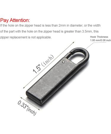 Zpsolution Metal Zipper Pull Replacement - Black Zipper Handle Fixer for Luggage and Bags - Buy Online on GoSupps.com