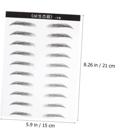 SKISUNO 4 Sheets Pairs Eyebrow Sticker Waterproof Long Lasting Simulation Eyebrow Hair-like Simulation Black - Buy Online on GoSupps.com