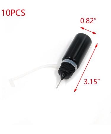 T Tulead Black Tip Applicator Metal Needle Plastic Bottle 10ml Precision Tip Applicator Bottles Pack of 10 Black 10ml - Buy Online on GoSupps.com