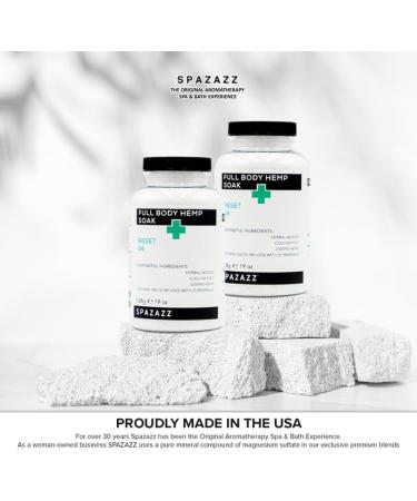 Spazazz Full Body Hemp Soak 1000mg - Aromatherapy Bath Salts for Spa & Hot Tub - 538g/19oz - Buy Online on GoSupps.com
