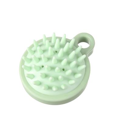 Credit massage brush silicone bristles scrubber hair washing accessories shower head massager relaxing scalp brush head scrubber for shower wet and dry scalp brush hair care grooming green